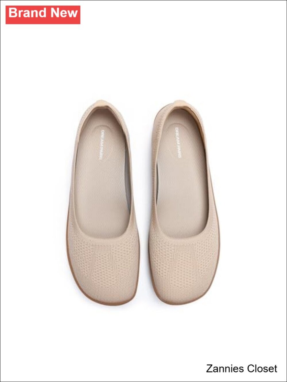 ✨ Dream Pairs Womens Knit Wide Toe Arch Support Flats Comfortable Casual Shoes